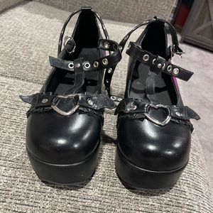 Black Mary Jane Platform shoes
